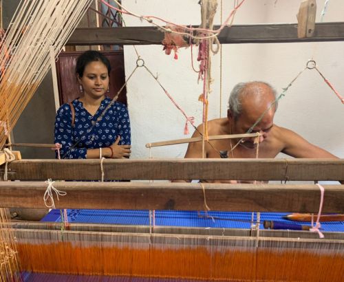 Hand weaving