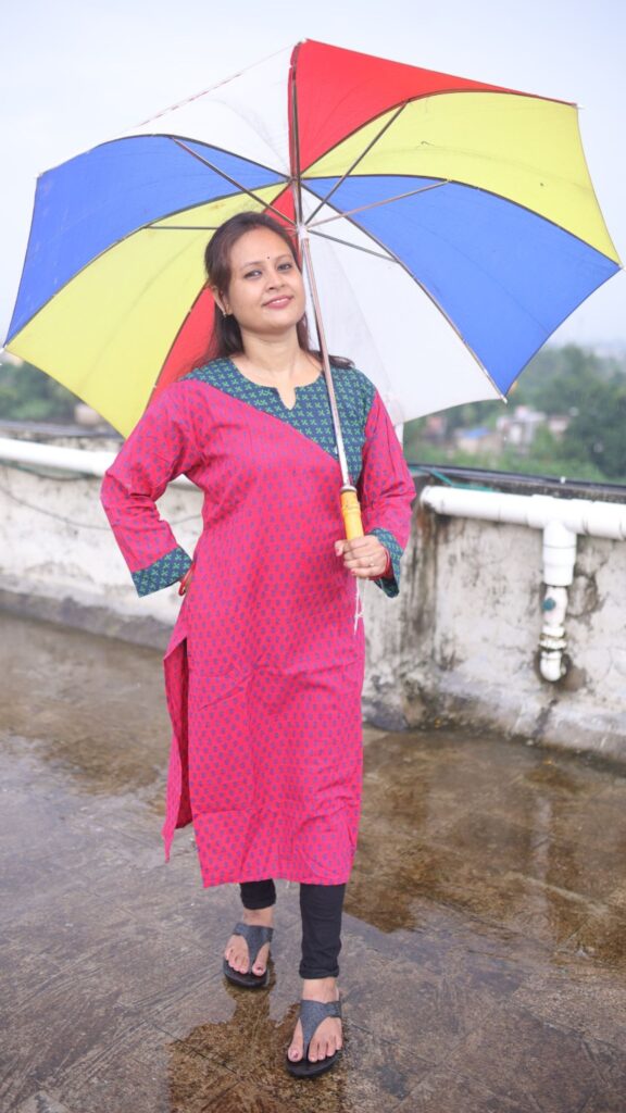 Pure cotton hand block kurti with side pockets price: 695